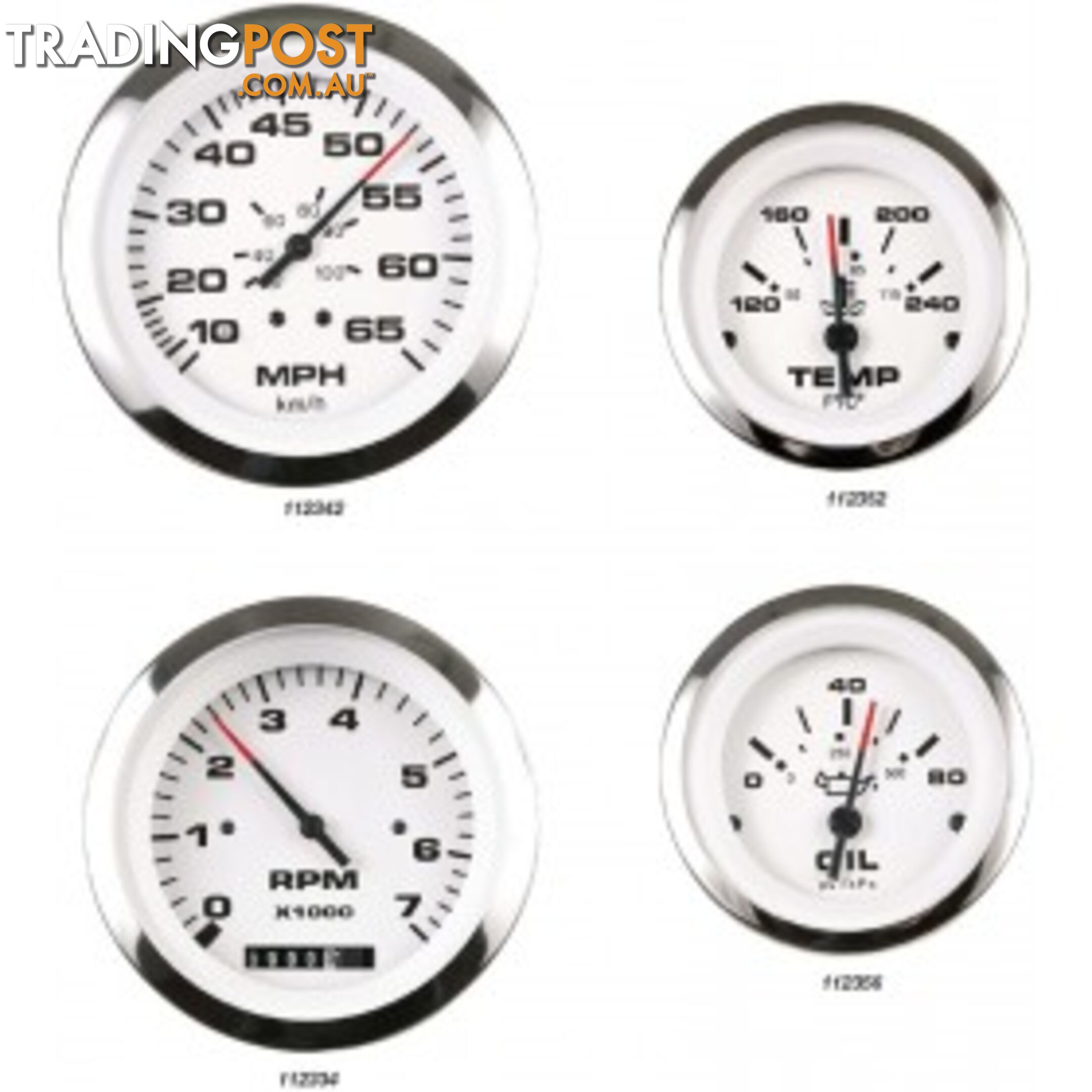 Veethree Instruments Lido Pro Domed Gauges - 112340 - Speedo Kit 50mph - 112340