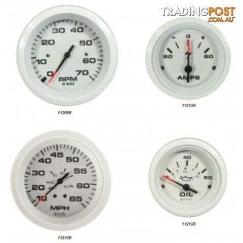 Veethree Instruments Arctic White Gauges - 112098 - Tacho 4000rpm - 112098