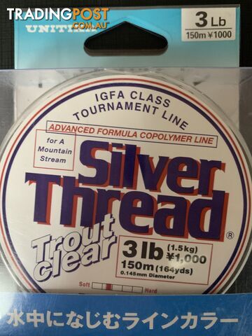 Unitika Silver Thread Trout Clear - 3lb