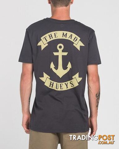 ANCHOR CASTAWAY SS TEE - ALMOST BLACK - X-Large - H418M01006-XL
