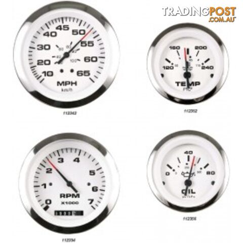 Veethree Instruments Lido Pro Domed Gauges - 112358 - Oil Pressure 0-100psi - 112358