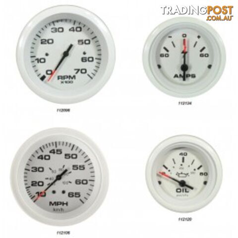 Veethree Instruments Arctic White Gauges - 112104 - Speedo Kit 35mph - 112104