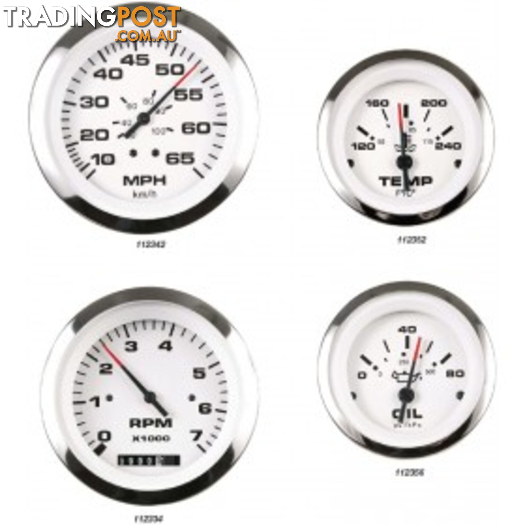 Veethree Instruments Lido Pro Domed Gauges - 112338 - Speedo Kit 35mph - 112338