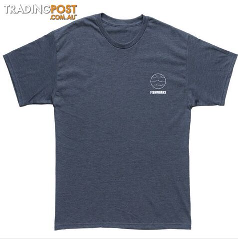 Fine Lines Tee - Navy - Fishworx SSFLTEE-NAVY