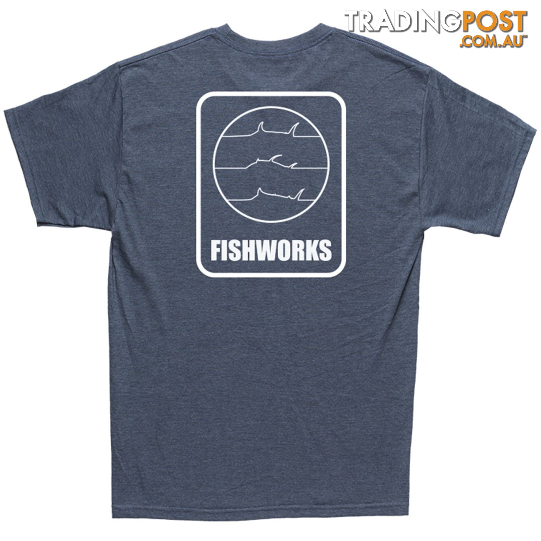 Fine Lines Tee - Navy - Fishworx SSFLTEE-NAVY