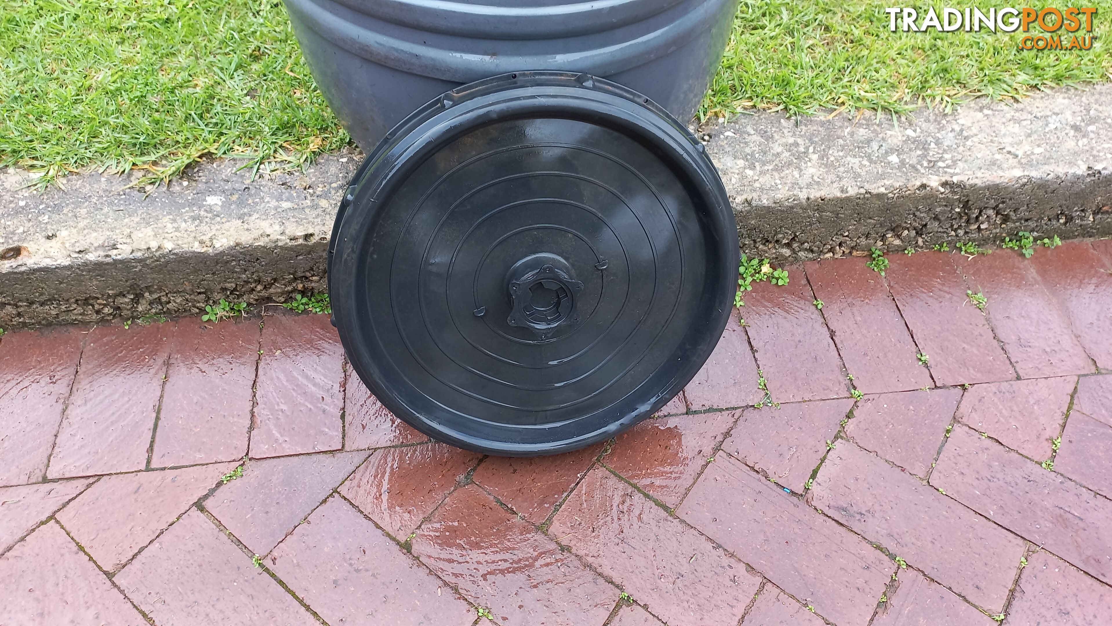 Grey/Black Plastic 200 Litre Drum