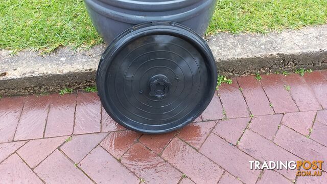 Grey/Black Plastic 200 Litre Drum