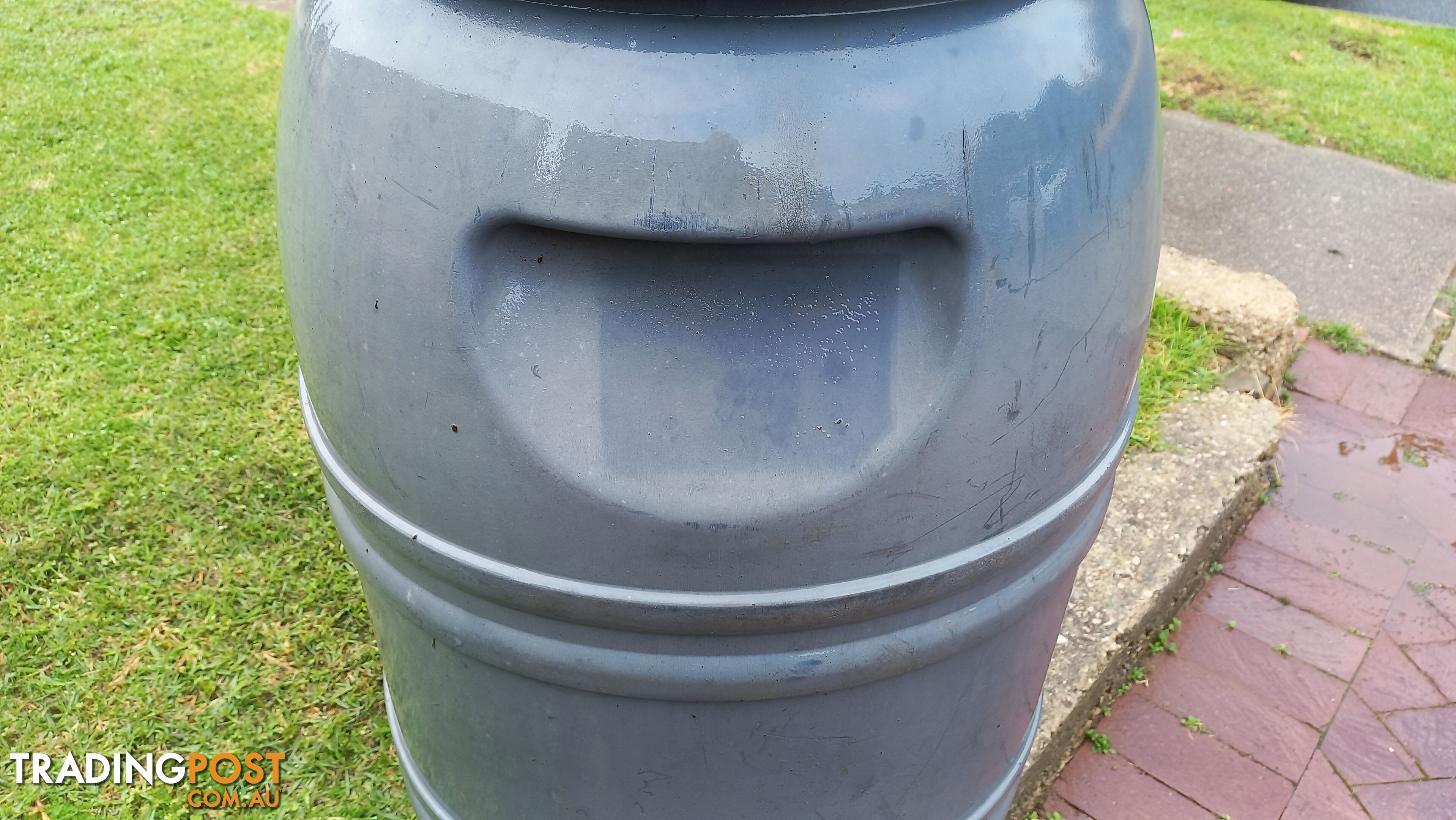 Grey/Black Plastic 200 Litre Drum