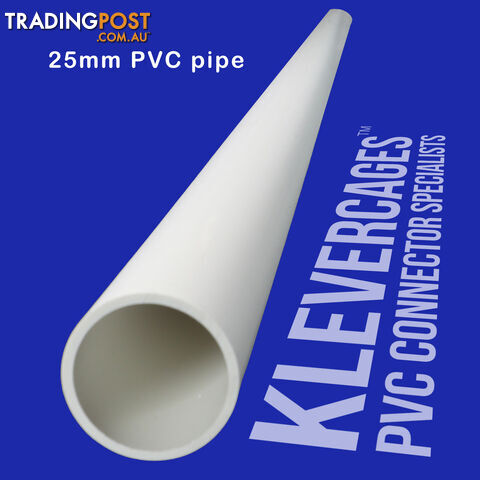25mm Premium PVC Pipe 1m White - No Writing - PIPE25