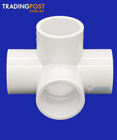 4 Way L Tee PVC Connector - 25mm - 4LT25