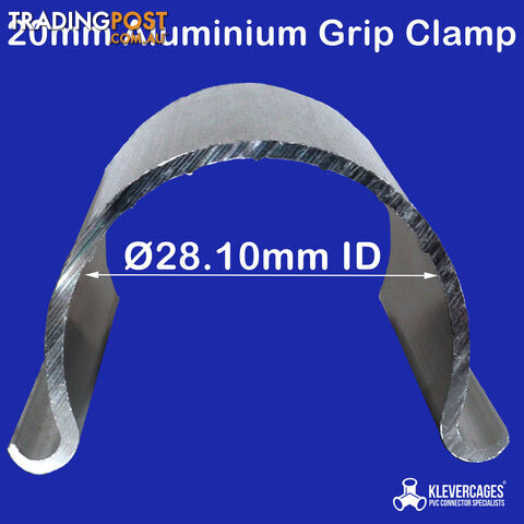 Aluminium Grip Clamp - 20mm - 8cms long - AGCL20