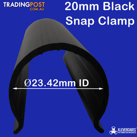 Snap Clamp Lite - 20mm 10cms long Black - SCLI20B