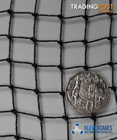 Stainless Steel Knotted Netting - black Length (by the metre) - SSTEELNET-12