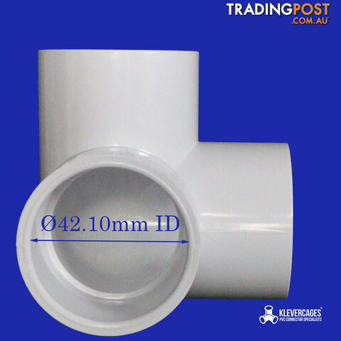 3 Way PVC elbow fitting connector - 32mm fits PVC pressure pipe - 3WAY32