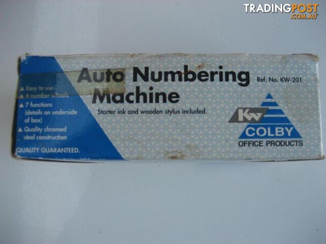 KW by Colby KW Auto Numbering Machine CHROME Ref No.KW-201 - photo 2 of 3