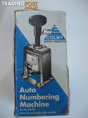 KW by Colby KW Auto Numbering Machine CHROME Ref No.KW-201