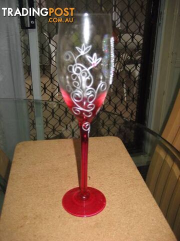 18th Birthday Clear Wine Glass Purple Drinking Party Celebration - photo 3 of 4