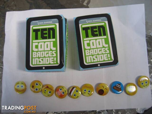 2 Box - Ten Cool Badges each - UK -$10 Both