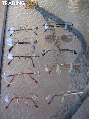 10 glasses - frames plastic and metal