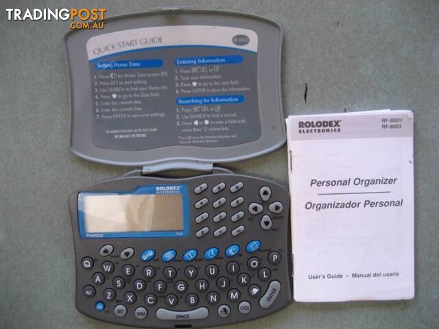 Pocket Organizer Electronic Rolodex RF 8001/RF 8003-user guide - photo 3 of 3