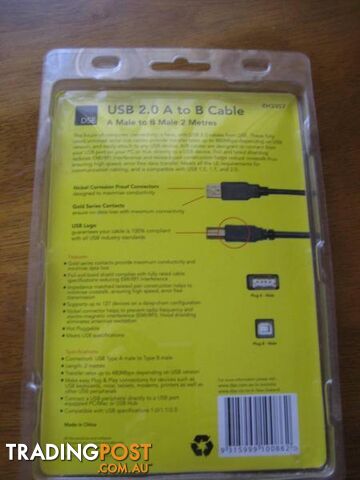 USB 2.00 A to B Cable - photo 2 of 4