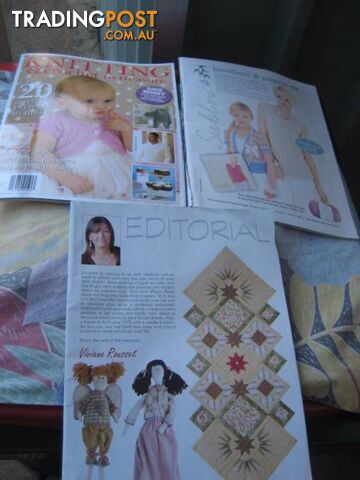 3 MAGAZINES Kentting, Crochet and making guilts