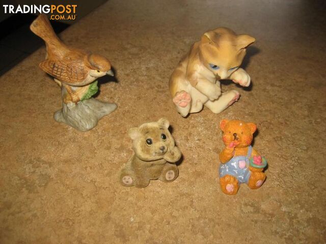 4 Antique figurine bird ,cat and bear - photo 2 of 6