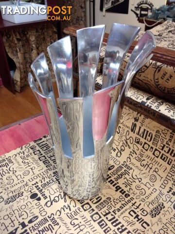 Silver Flared Alloy Vase - Geelong - photo 3 of 6