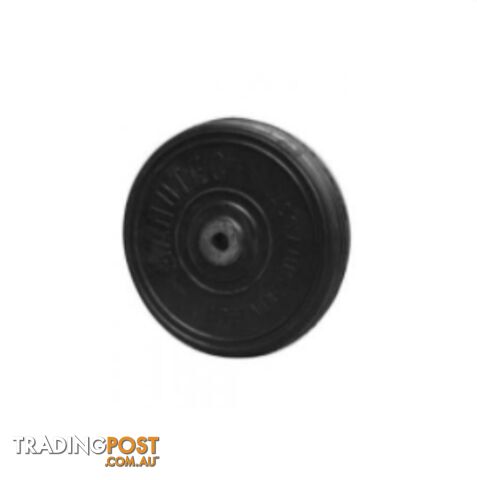 Manutec 8" Solied Rubber Wheel with 16mm Steel Web Bore