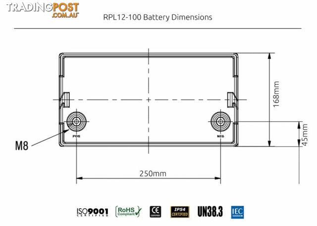Revolution Power 12v 100Ah High Draw Lithium Battery (orange top) - photo 4 of 5