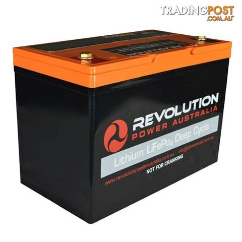 Revolution Power 12v 100Ah High Draw Lithium Battery (orange top)