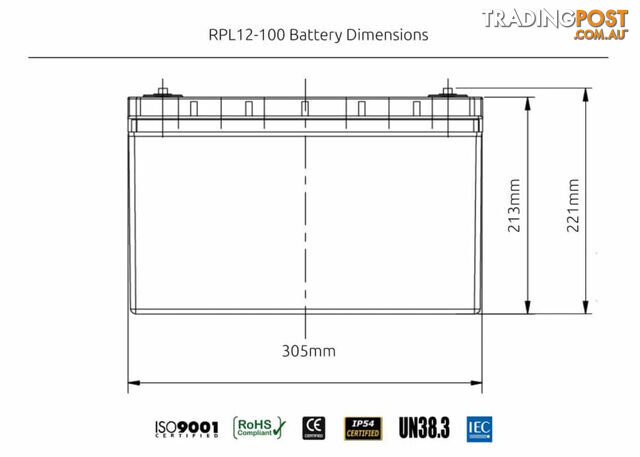 Revolution Power 12v 100Ah High Draw Lithium Battery (orange top) - photo 5 of 5