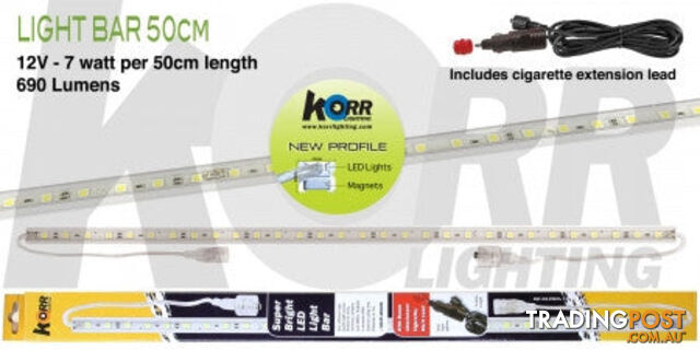 Korr Lighting 50cm Rigid Bar with Cigarette Lead