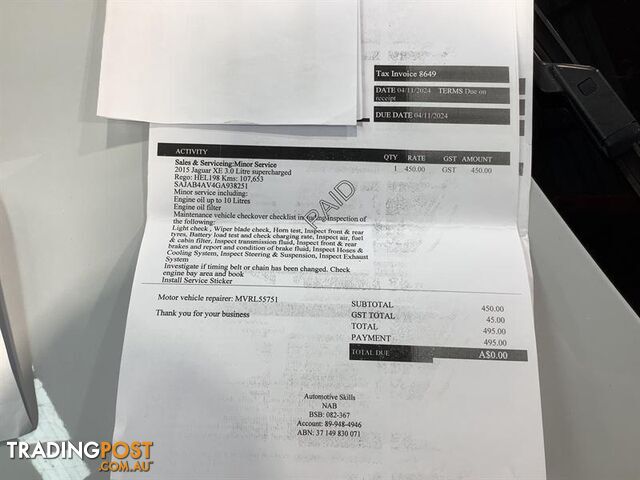 2015 JAGUAR XE S MY17 4D SEDAN - photo 4 of 8