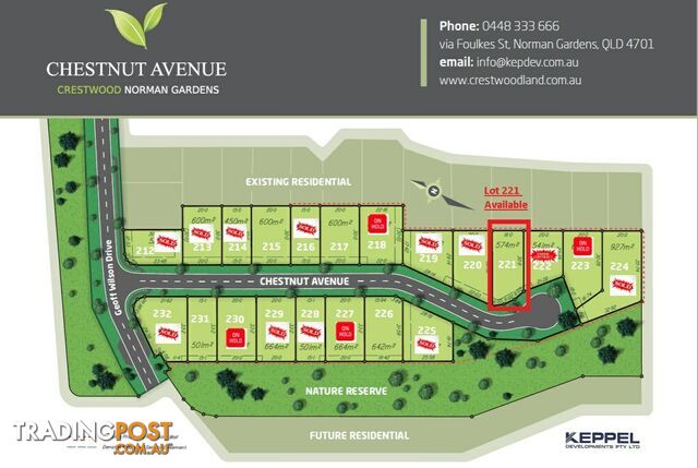 Lot 221 Chestnut Ave NORMAN GARDENS QLD 4701