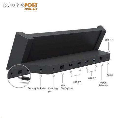 Microsoft 1664 Surface Pro 4 / 3 Docking Station with Power Supply - 12 Mth Wty - SP3DOCK-1664-EXG