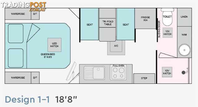 2024 ESSENTIAL CARAVANS EXCEED CRUISER CARAVAN DESIGN 1.1 - 18'8