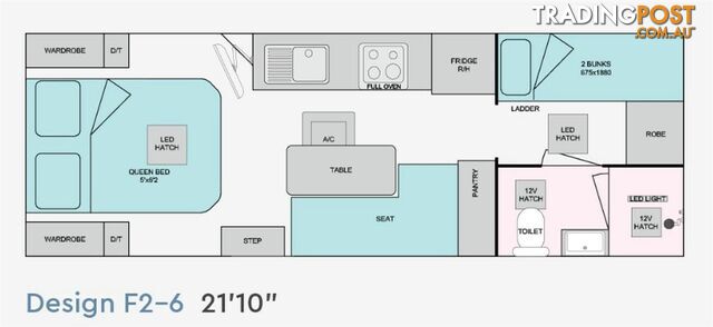 2024 ESSENTIAL CARAVANS OUTLANDER CARAVAN DESIGN F2.6 - 21'10