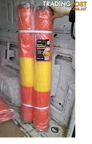 Site Safety Barrier Mesh - 900mm X 50m Hi Vis Orange Yellow
