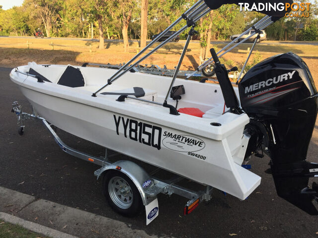 SMART WAVE 4200 OPEN TILLER 50HP MERCURY 4 STROKE ELECTRIC START POWER TILT PACKAGE - photo 2 of 25