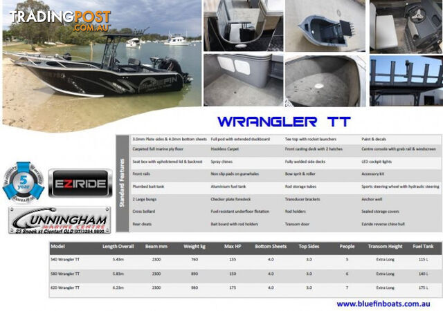 NEW 5.50 WRANGLER CENTRE CONSOLE WITH NEW 115HP 4-STROKE