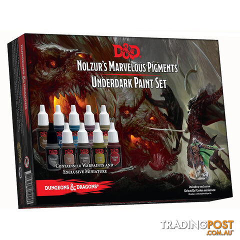 Dungeons & Dragons: Nolzur's Marvelous Pigments Monster Underdark Paint Set - Gale Force Nine - Tabletop Role Playing Game GTIN/EAN/UPC: 5713799750043
