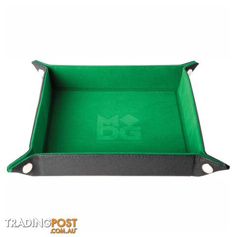 Metallic Dice Games Velvet Folding Dice Tray 10" x 10" (Green) - Metallic Dice Games LLC - Tabletop Accessory GTIN/EAN/UPC: 680599383335