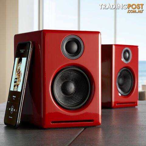 Audioengine A2+ Wireless Speakers (Red) - Audioengine - PC Accessory GTIN/EAN/UPC: 852225007186 - photo 4 of 5