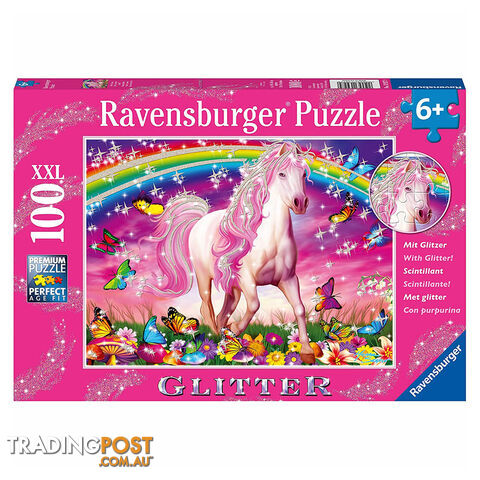 Ravensburger Horse Dream Glitter 100 Piece XXL Jigsaw Puzzle - Ravensburger - Tabletop Jigsaw Puzzle GTIN/EAN/UPC: 4005556139279