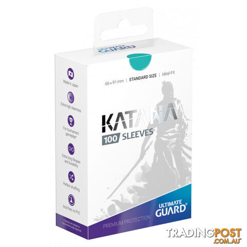Ultimate Guard Katana 100 Sleeves (Turquoise) - Ultimate Guard - Tabletop Trading Cards Accessory GTIN/EAN/UPC: 4056133011655
