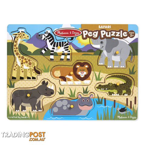 Melissa & Doug Safari Peg Puzzle - Melissa & Doug - Toys Games & Puzzles GTIN/EAN/UPC: 000772090544