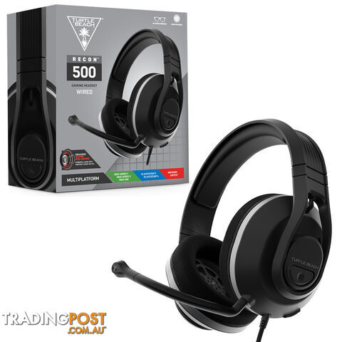 Turtle BeachÂ® Recon 500 Wired Multiplatform Gaming Headset (Black) - Turtle Beach - Headset GTIN/EAN/UPC: 731855064007