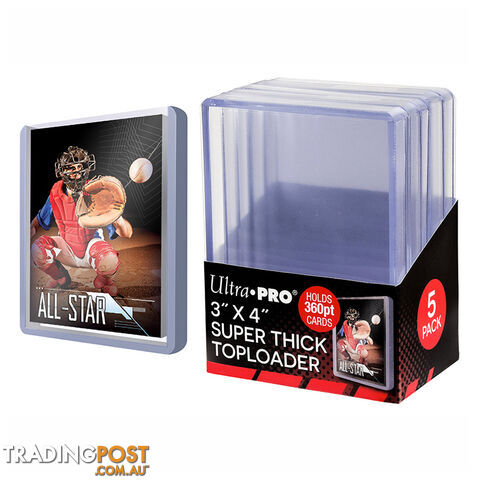 Ultra Pro 3" x 4"  360PT Super Thick Toploaders 5 Pack - Ultra Pro - Tabletop Trading Cards Accessory GTIN/EAN/UPC: 074427852399