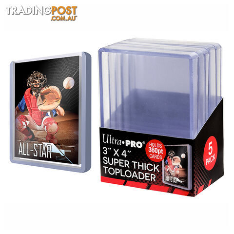 Ultra Pro 3" x 4"  360PT Super Thick Toploaders 5 Pack - Ultra Pro - Tabletop Trading Cards Accessory GTIN/EAN/UPC: 074427852399